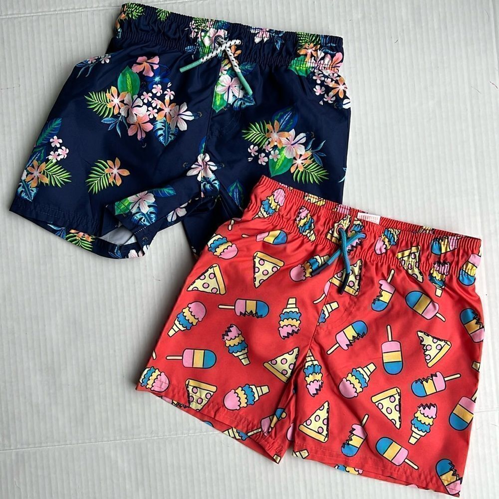 Cat & Jack Baby Boy 2 Pack Swim Trunk Shorts